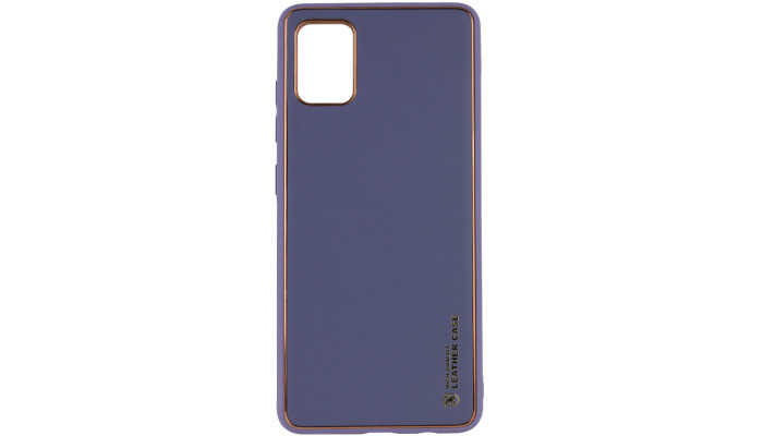 Кожаный чехол Xshield для Samsung Galaxy A04s Серый / Lavender Gray - фото