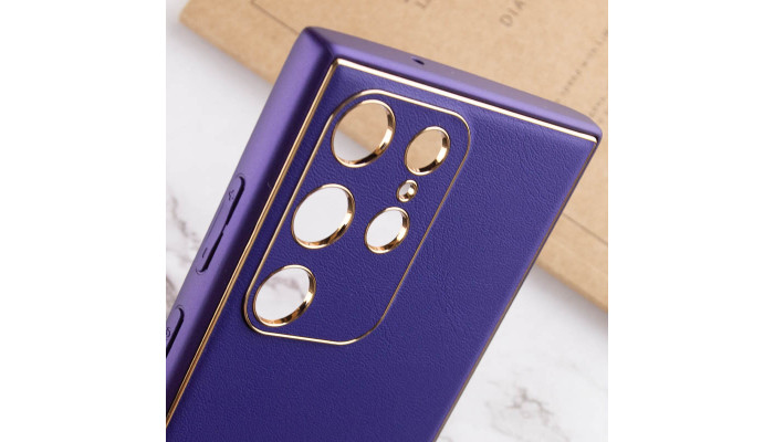 Кожаный чехол Xshield для Samsung Galaxy S23 Ultra Фиолетовый / Ultra Violet - фото