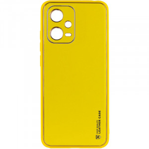 Кожаный чехол Xshield для Xiaomi Poco X5 5G / Redmi Note 12 5G Желтый / Yellow