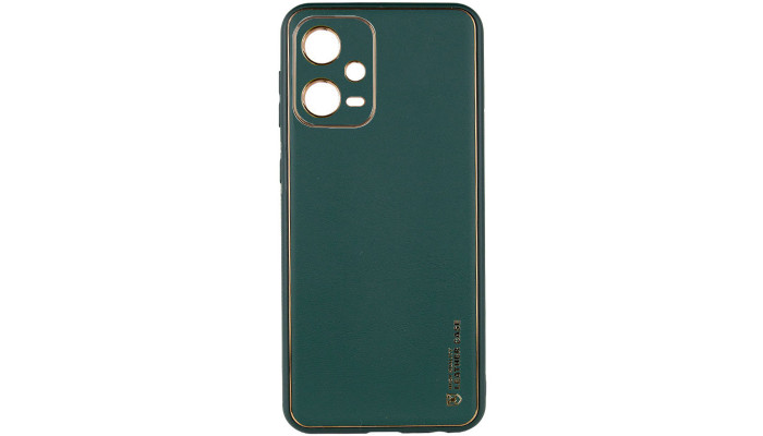 Кожаный чехол Xshield для Xiaomi Poco X5 5G / Redmi Note 12 5G Зеленый / Army green - фото