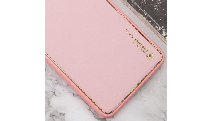 Кожаный чехол Xshield для Xiaomi Redmi Note 12 Pro 5G Розовый / Pink - фото