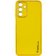 Кожаный чехол Xshield для Samsung Galaxy A34 5G Желтый / Yellow - фото