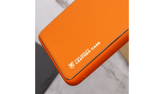 Кожаный чехол Xshield для Samsung Galaxy A34 5G Оранжевый / Apricot - фото
