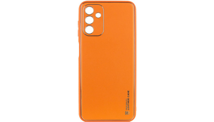 Кожаный чехол Xshield для Samsung Galaxy A14 4G/5G Оранжевый / Apricot - фото