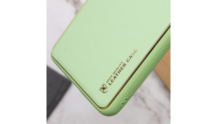 Кожаный чехол Xshield для Xiaomi Redmi Note 12 Pro 4G Зеленый / Pistachio - фото