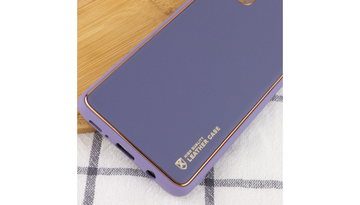 Шкіряний чохол Xshield для Xiaomi Redmi Note 12 Pro 4G Сірий / Lavender Gray - фото