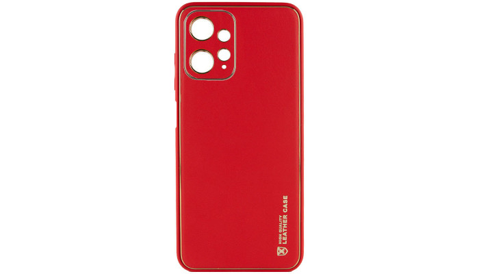 Кожаный чехол Xshield для Xiaomi Redmi Note 12 4G Красный / Red - фото