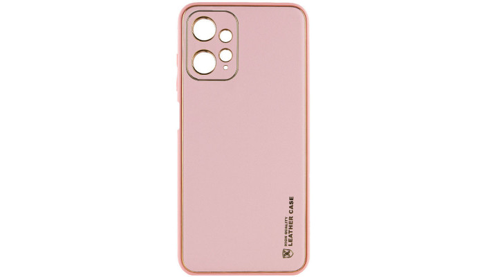 Кожаный чехол Xshield для Xiaomi Redmi Note 12 4G Розовый / Pink - фото