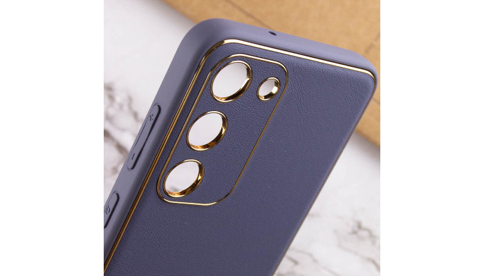 Шкіряний чохол Xshield для Samsung Galaxy S23 FE Сірий / Lavender Gray - фото