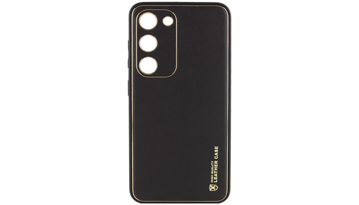 Кожаный чехол Xshield для Samsung Galaxy S23 FE Черный / Black - фото