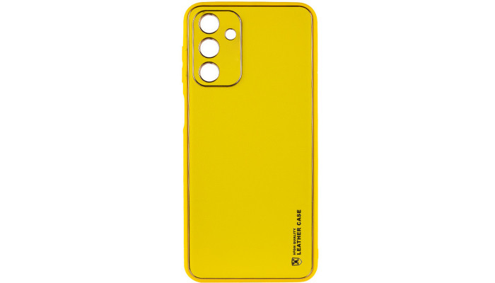 Кожаный чехол Xshield для Samsung Galaxy A05s Желтый / Yellow - фото
