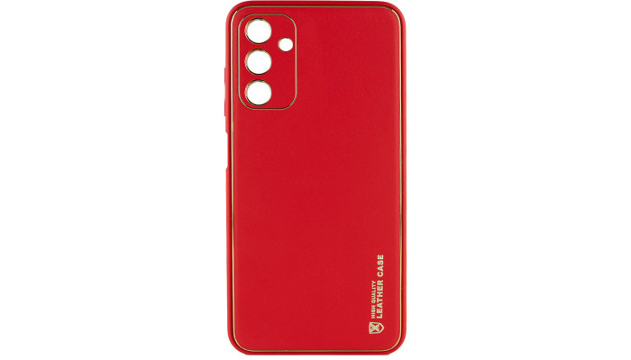 Кожаный чехол Xshield для Samsung Galaxy A05s Красный / Red - фото