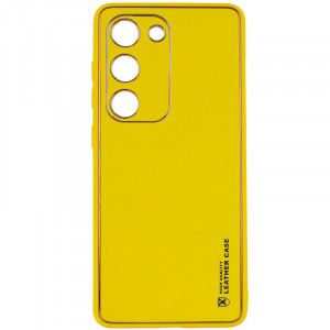 Шкіряний чохол Xshield для Samsung Galaxy S24 Жовтий / Yellow