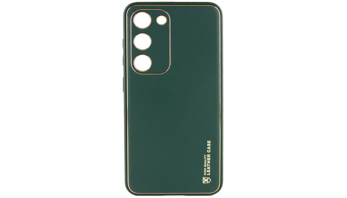 Кожаный чехол Xshield для Samsung Galaxy S24 Зеленый / Army Green - фото