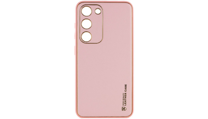 Кожаный чехол Xshield для Samsung Galaxy S24 Розовый / Pink - фото