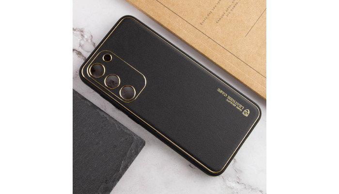 Кожаный чехол Xshield для Samsung Galaxy S24 Черный / Black - фото