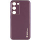 Кожаный чехол Xshield для Samsung Galaxy S24+ Бордовый / Plum Red - фото