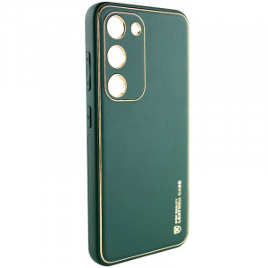 Кожаный чехол Xshield для Samsung Galaxy S24+ Зеленый / Army Green