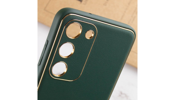 Кожаный чехол Xshield для Samsung Galaxy S24+ Зеленый / Army Green - фото