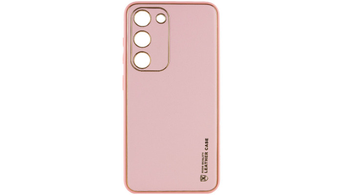 Кожаный чехол Xshield для Samsung Galaxy S24+ Розовый / Pink - фото