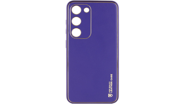 Кожаный чехол Xshield для Samsung Galaxy S24+ Фиолетовый / Ultra Violet - фото