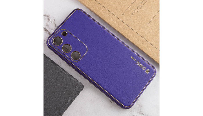 Кожаный чехол Xshield для Samsung Galaxy S24+ Фиолетовый / Ultra Violet - фото