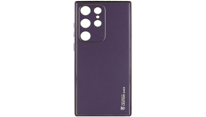Кожаный чехол Xshield для Samsung Galaxy S24 Ultra Фиолетовый / Dark Purple - фото