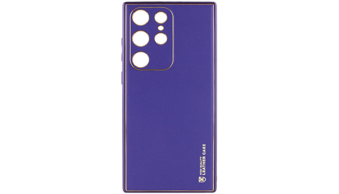 Кожаный чехол Xshield для Samsung Galaxy S24 Ultra Фиолетовый / Ultra Violet - фото