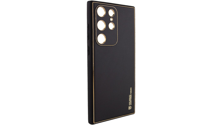 Кожаный чехол Xshield для Samsung Galaxy S24 Ultra Черный / Black - фото