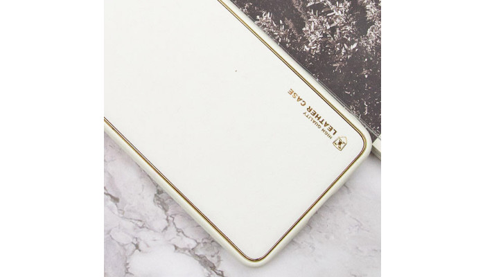 Кожаный чехол Xshield для Xiaomi Redmi 13C / Poco C65 Белый / White - фото
