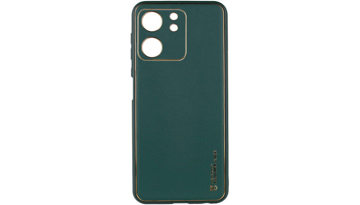 Кожаный чехол Xshield для Xiaomi Redmi 13C / Poco C65 Зеленый / Army green - фото