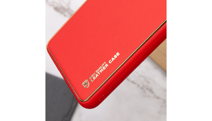 Кожаный чехол Xshield для Xiaomi Redmi 13C / Poco C65 Красный / Red - фото