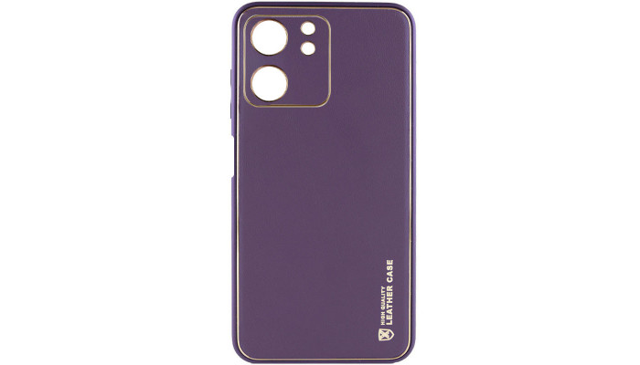 Кожаный чехол Xshield для Xiaomi Redmi 13C / Poco C65 Фиолетовый / Dark Purple - фото