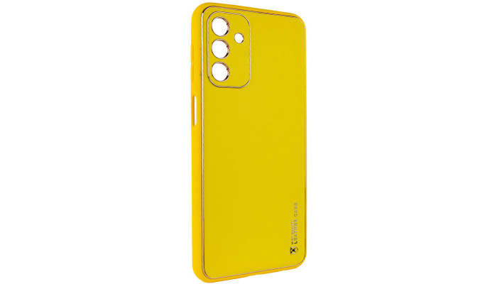 Кожаный чехол Xshield для Samsung Galaxy A25 5G Желтый / Yellow - фото