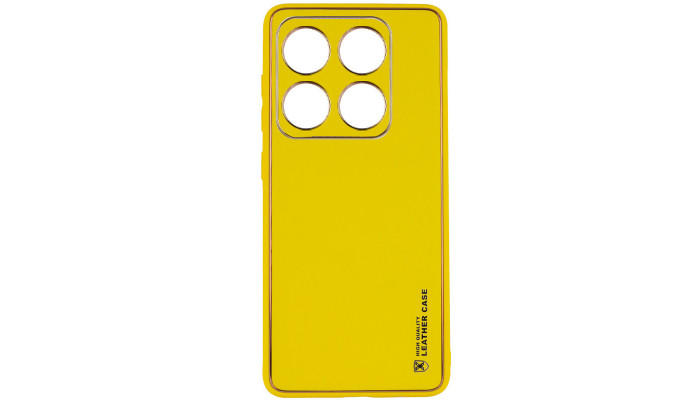 Шкіряний чохол Xshield для Xiaomi 14 Жовтий / Yellow - фото