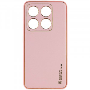 Кожаный чехол Xshield для Xiaomi 14 Розовый / Pink