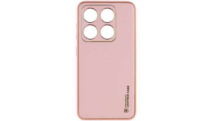 Кожаный чехол Xshield для Xiaomi 14 Розовый / Pink - фото