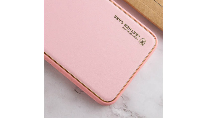 Кожаный чехол Xshield для Xiaomi 14 Pro Розовый / Pink - фото