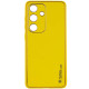 Кожаный чехол Xshield для Samsung Galaxy A55 Желтый / Yellow - фото