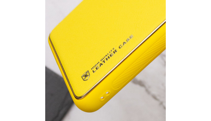Кожаный чехол Xshield для Samsung Galaxy A55 Желтый / Yellow - фото