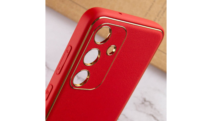 Кожаный чехол Xshield для Samsung Galaxy A55 Красный / Red - фото