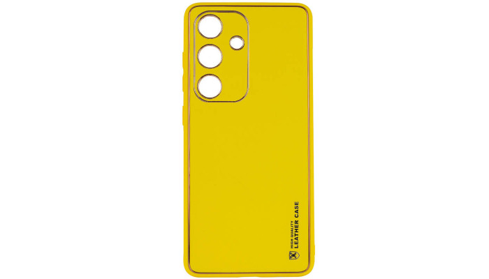 Кожаный чехол Xshield для Samsung Galaxy A35 Желтый / Yellow - фото