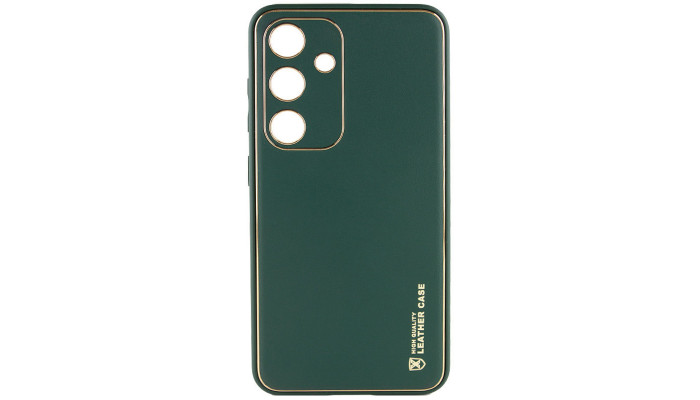 Кожаный чехол Xshield для Samsung Galaxy A35 Зеленый / Army green - фото