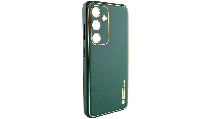 Кожаный чехол Xshield для Samsung Galaxy A35 Зеленый / Army green - фото