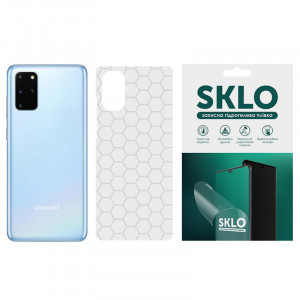 Защитная пленка SKLO Back (на заднюю панель) Transp. для Samsung Galaxy M02 Прозрачный / Соты