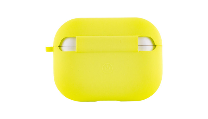 Силиконовый футляр с микрофиброй для наушников Airpods Pro Желтый / Bright Yellow - фото