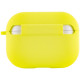 Силіконовий футляр з мікрофіброю для навушників Airpods Pro Жовтий / Bright Yellow - фото