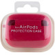 Силіконовий футляр з мікрофіброю для навушників Airpods Pro Червоний / Rose Red - фото