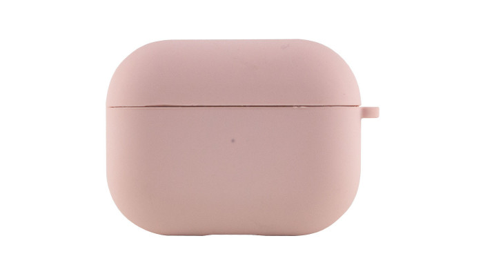 Силіконовий футляр з мікрофіброю для навушників Airpods Pro Рожевий / Pink Sand - фото