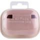 Силиконовый футляр с микрофиброй для наушников Airpods Pro Розовый / Pink Sand - фото